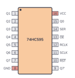 74HC595N 8-Bit Registre à décalage DIP-1 – Image 2