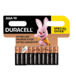 10 PILES DURACELL PLUS POWER AAA ALKALINE