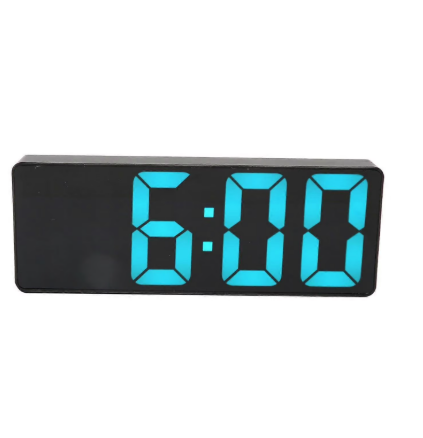 J Réveil Numérique avec Écran LED GH0712L-BLEU – Image 1