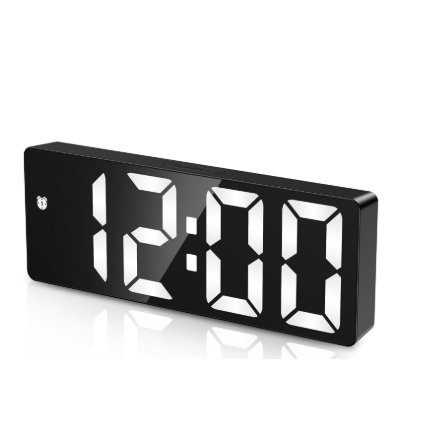 J Réveil Numérique avec Écran LED GH0712L-BLANC – Image 1