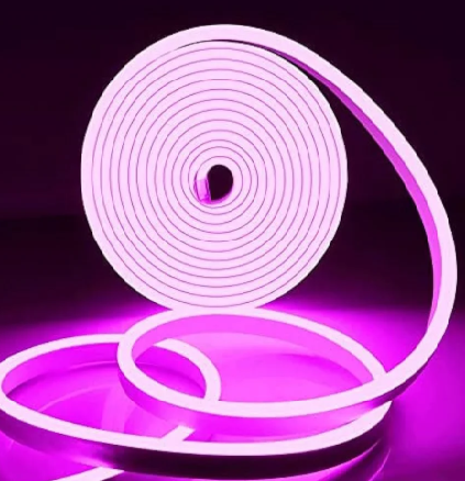 J Bande LED Néon Flexible 6*12mm étanche 12V ROSE 5M – Image 1