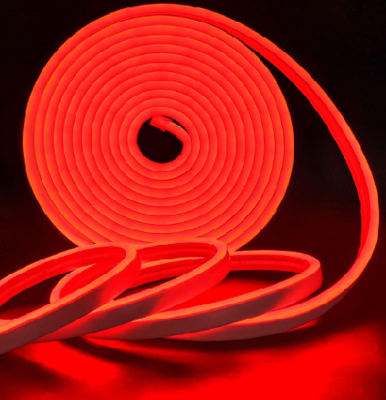 J Bande LED Néon Flexible 6*12mm étanche 12V ROUGE 5M – Image 1