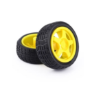 Roue jaune 65mm pour robot