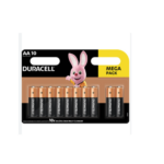 10 PILES DURACELL PLUS POWER AA ALKALINE