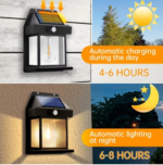 Applique murale LED solaire à détection de mouvement 3000K – Image 2