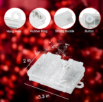 GUIRLAND LED LUMINEUS 10M E ROUGE AVEC PILE – Image 2