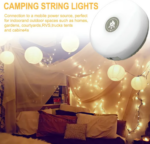 Guirlande LED Rétractable et Rechargeable 3000k+RGB 10M – Image 2