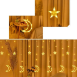 GUIRLANDE LUMINEUSE RAMADAN 3M ETOILE LUNE POUR EXTERIEUR/INTERIEUR 220V – Image 2