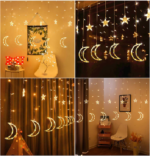 GUIRLANDE LUMINEUSE RAMADAN 3M ETOILE LUNE POUR EXTERIEUR/INTERIEUR 220V
