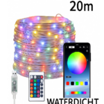Guirlande lumineuse LED intelligente 20 m - RGB - Avec application et télécommande - USB 20 mètres