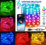 Guirlande lumineuse LED intelligente 20 m - RGB - Avec application et télécommande - USB 20 mètres – Image 2