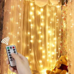 Rideau Lumineux 300 LED, 3M*3M Rideau Guirlande Lumineuse USB,8 Modes Avec Télécommande