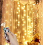 Rideau Lumineux 300 LED, 3M*3M Rideau Guirlande Lumineuse USB,8 Modes Avec Télécommande
