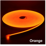 Bande LED Néon Flexible 6*12mm étanche 12V Orange 5M