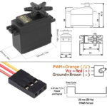 Servomoteur MG995 12Kg 360 degree – Image 2