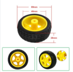 Roue jaune 65mm pour robot – Image 2