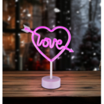 Lampe à poser Neon LED, Love
