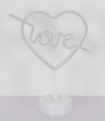 Lampe à poser Neon LED, Love – Image 3