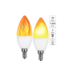 Ampoules LED E14 5w effet flamme réelle