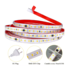 Ruban LED SMD  Cuttable chaque 10cm 3000K -JAUNE Adhésif 220v