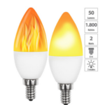 Ampoules LED E14 5w effet flamme réelle