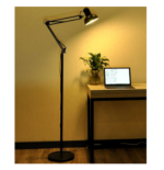 Lampadaire de bureau sur pied NOIR E27 orientable – Image 2