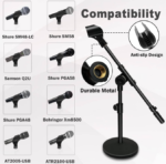 Support microphone de table avec perche extensible en métal – Image 2