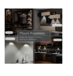 3 Veilleuse LED Adhésif  avec télécommande sans fil 3xAAA 6500K – Image 2