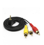 CÂBLE 3RCA-JACK 3.5mm COUDE 3M