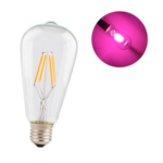 Lampe filament – LED – Rose – Vintage – ST64 – E27 – 4W