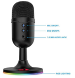 Microphone Gamer  RGB A BASE Redragon GM303 Noir – Image 2