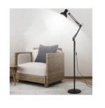 Lampadaire de bureau sur pied NOIR E27 orientable – Image 3