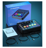 Mini-Mixeur Audio Professionnel  GAMING /STREAMING "Live Sound Card RGB