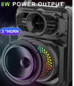 Haut-parleur  LED RGB Bluetooth sans fil portable 5W avec microphone – Image 2