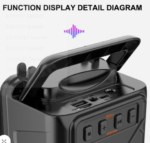 Haut-parleur  LED RGB Bluetooth sans fil portable 5W avec microphone – Image 3