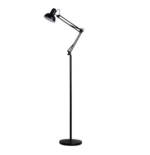 Lampadaire de bureau sur pied NOIR E27 orientable