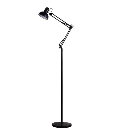 J3 Lampadaire de bureau sur pied NOIR E27 orientable – Image 1