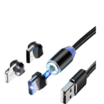 Câble Magnétique 3en1 Compatible avec Micro USB V8 - Type C - iPhone