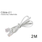Câble Téléphone RJ11 2M