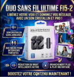 Microphone Cravate Sans Fil F15-2 Avec Réduction du Bruit – Image 2