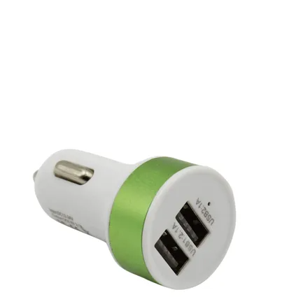 J2 Chargeur Allume cigare Double USB Blanc – Image 1