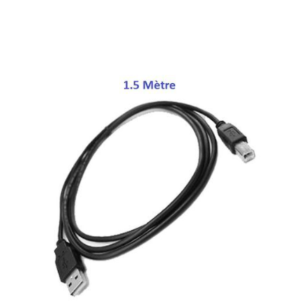 J4 Câble d’imprimante USB 2.0 1.5m Noir – Image 1