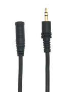 Câble  Audio Jack 3.5 mm Mâle Vers Jack 3,5 mm Femelle Noir – Image 2