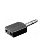 Adaptateur répartiteur stéréo mâle  6,35 mm vers double jack stéréo 6,35 mm