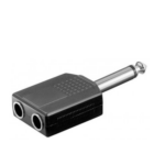 ADAPTATEUR REPARTITEUR MALE 6,35MM VERS DOUBLE PRISE FEMELLE 6,35MM