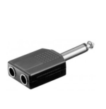ADAPTATEUR REPARTITEUR MALE 6,35MM VERS DOUBLE PRISE FEMELLE 6,35MM