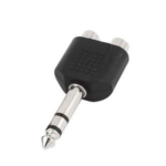 Adaptateur double RCA vers Jack mâle 6.35 stéréo