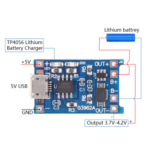 Carte de charge de 2 batteries Li-Ion TP4056 1A Micro USB – Image 2