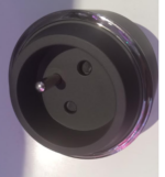 PRISE 2P+T LED SUR RAIL NOIR – Image 2