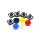 Bouton blanc pour bouton poussoir Noir 12x12x7mm